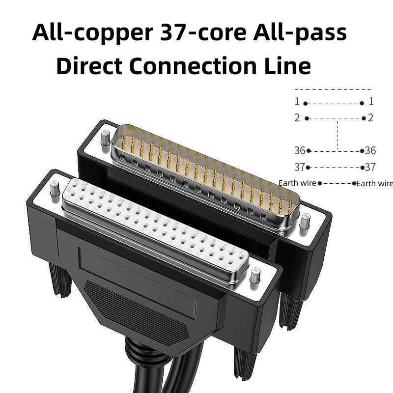 Pure Copper Extension Cable Male To Male To Female 37-pin Cable Parallel Port Cable Serial Computer Printer Data Cable