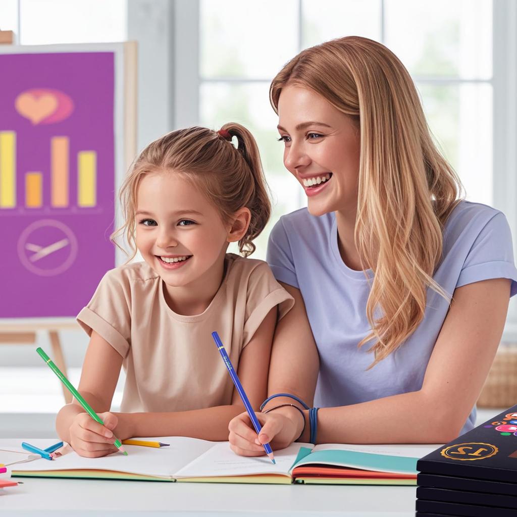 12 professional color pencils for premium soft cores.