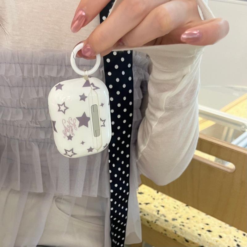 Korean gray pink star AirPods 1 generation earphone case for Apple Bluetooth headset 1st generation Pro1st generation