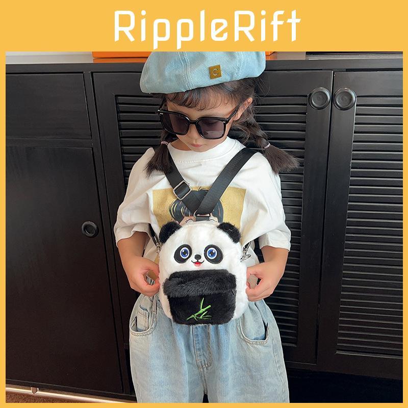 Plush Backpack Panda Kids Unisex Cartoon Animal School Bag Children Carry Daily