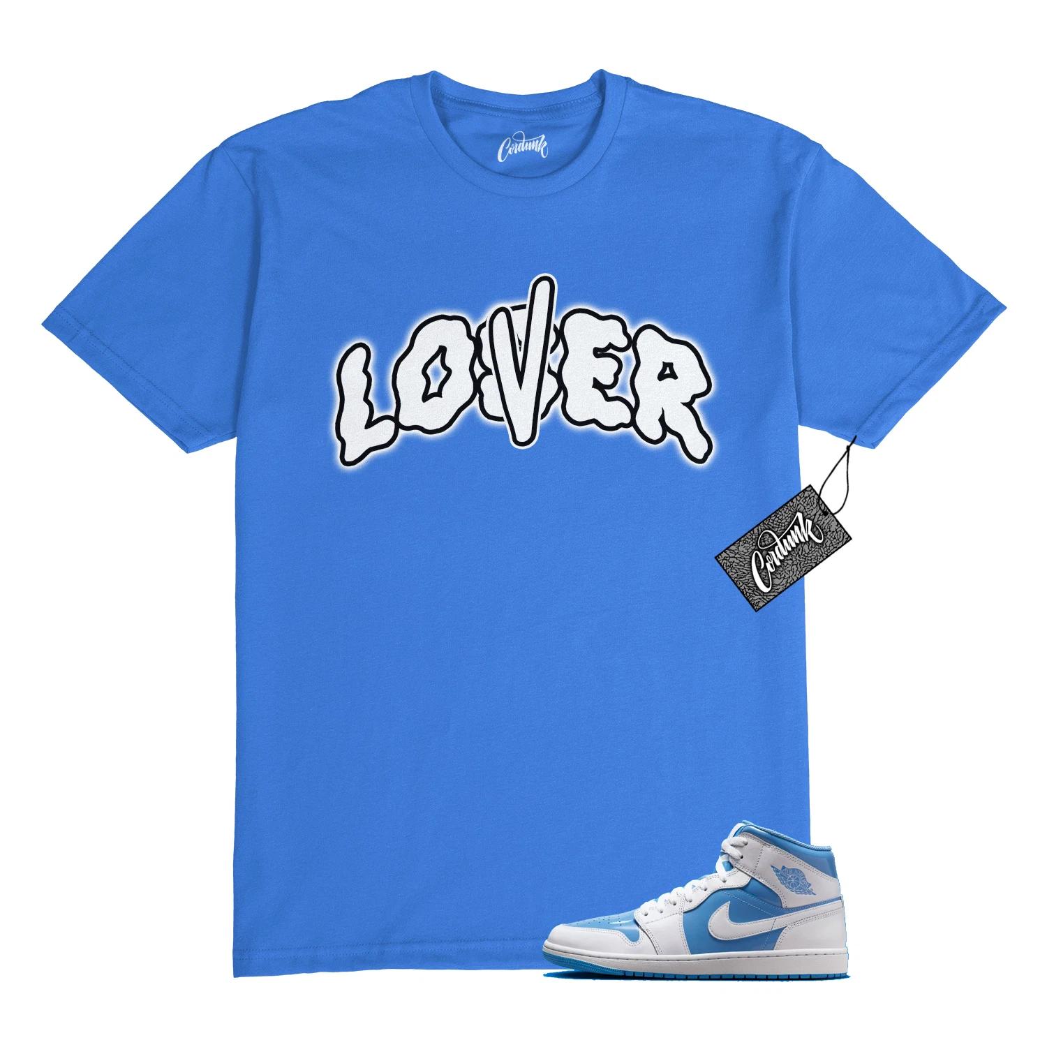 1 Mid Legend Blue White T Shirt to Match LVR M