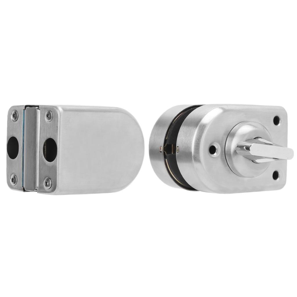 Double Door Push Sliding Access Control Office Glass Door Lock Stainless Steel Lock with 3 Keys