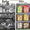 6/2Pcs BPA-Free Refrigerator Side Door Organizer Set - Transparent, Freshness-Preserving Storage Containers for Kitchen & Dining