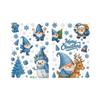 Static Cling Blue Santa Claus Snowflake Christmas Tree Window Decoration Window Sticker