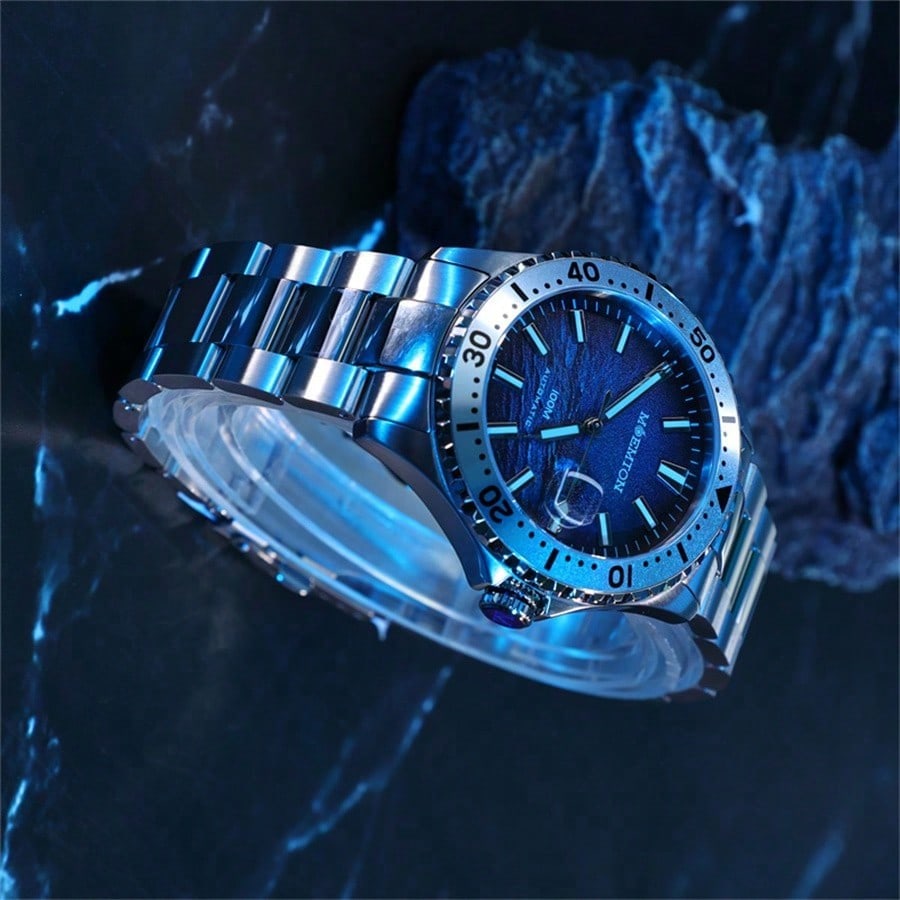 Moemton Men's Automatic Diver Watch Steel 100m M130.BSSA01
