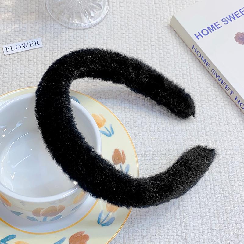 New Colorful Fluffy Hairband For Women Girls Sweet Hair Decorate Headband Plush Hair Hoop Hair Band Fashion Hair Accessories