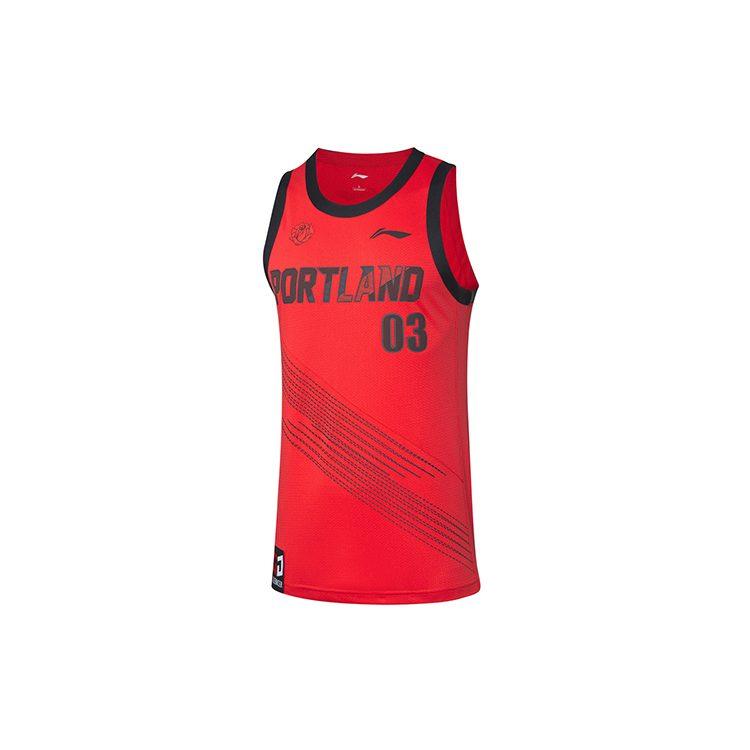 Li Ning Sports Basketball Collection Basketball Jersey Men's Bright Neon AAYQ095-6