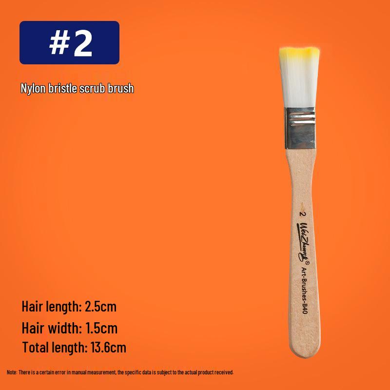 Nylon Bristle Art Brush with Wood Handle for Oil Painting