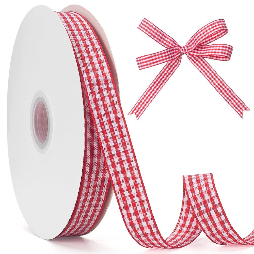 2CM Plaid Ribbon 50 Yard Korean Ribbons Creative Roll of Satin Ribbon Party Decoration