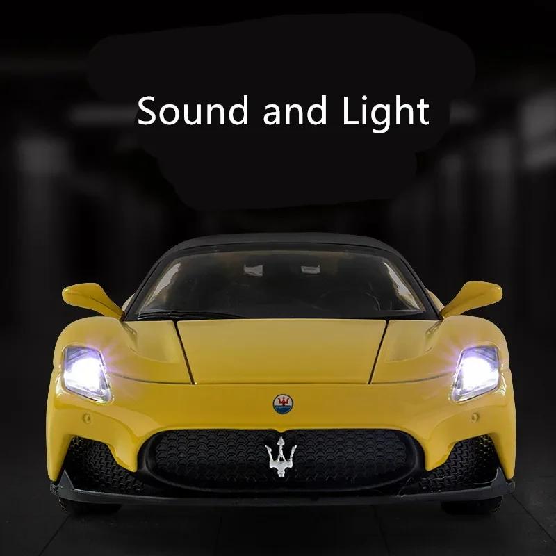 1:32 Maserati MC20 Cabrio Alloy Sports Car Model Diecasts Metal Toy Vehicles Car Model Sound and Light Simulation Kids Toys Gift