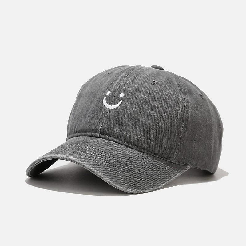 Emoji Face Washable Cotton Baseball Cap With Sun Protection For Casual Men Women