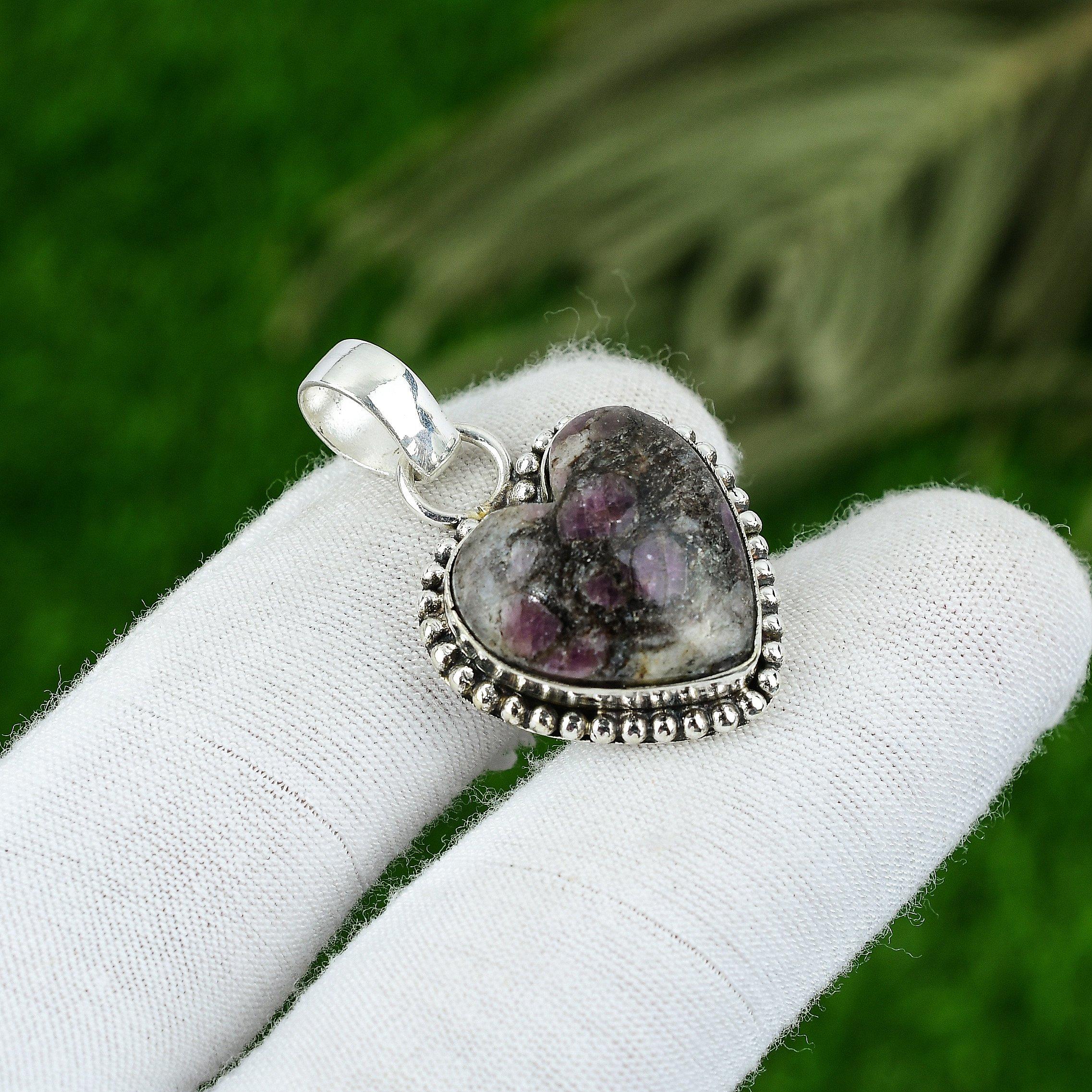 

Натуральный розовый турмалин драгоценный камень ювелирные изделия 925 стерлинговое серебро кулон для женщин