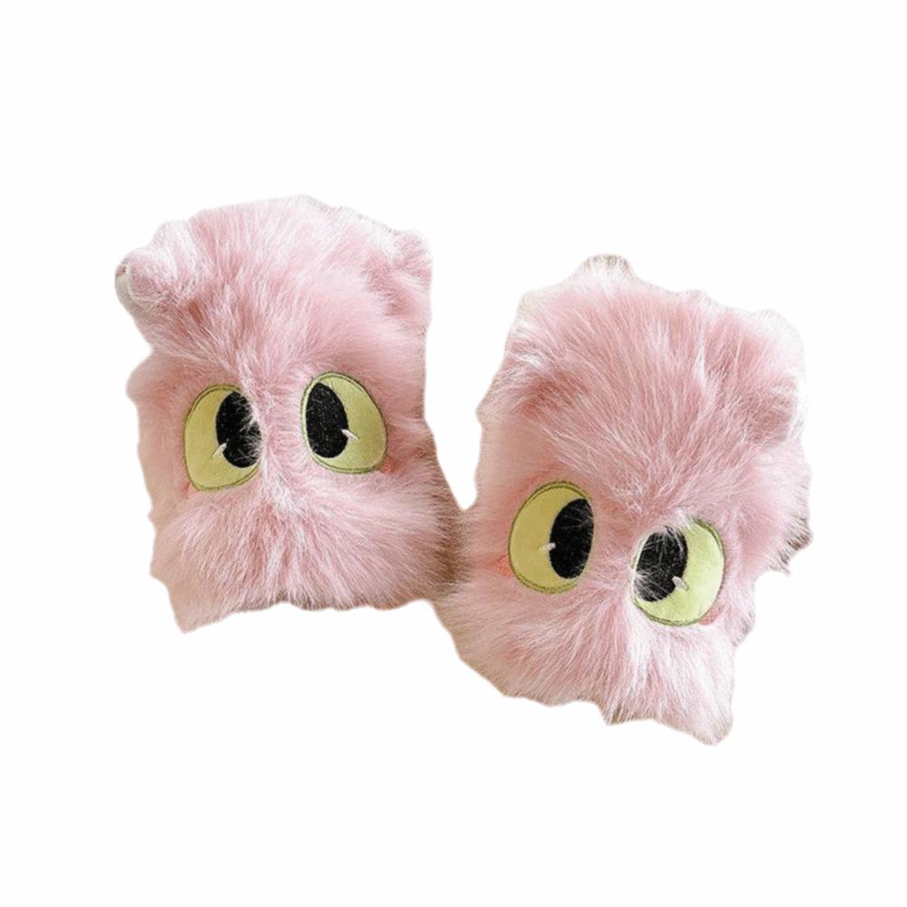 Soft Plush Sleeve Covers Solid Color Big Eyes Protective Sleeves Anti-fouling Sleeve Cuffs Office розовый