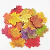 200pcs Artificial Maple Autumn Leaves Plastic Fake Leaves Fake Autumn Maple Leaves Halloween Holiday Wedding Party Decoration