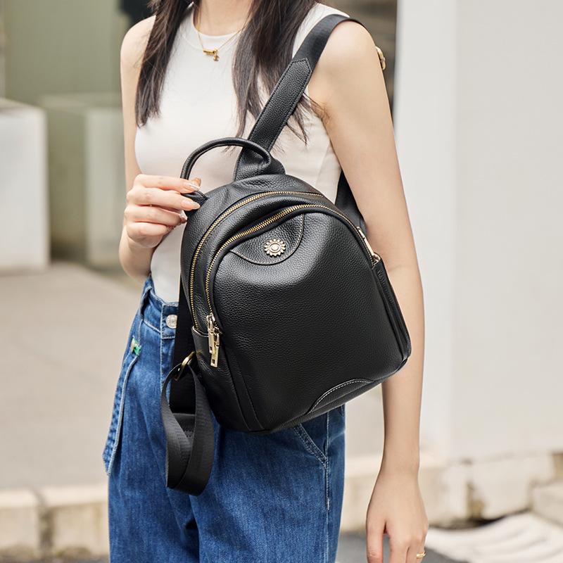 Niche Backpack for Women 2025 New Trendy Versatile High-End Korean Fashion Soft Leather Embossed Women's Bag