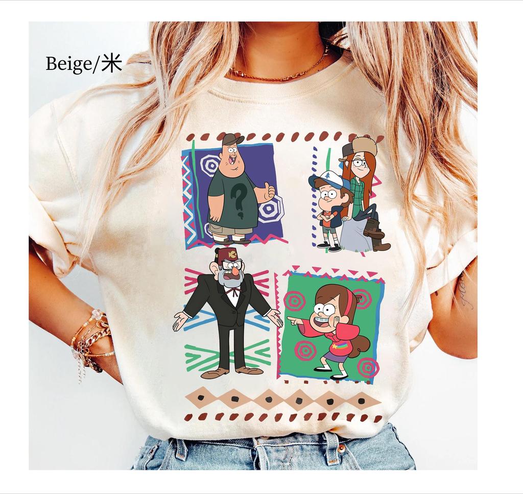 Vintage 90s Disney Gravity Falls Characters TShirt Mabel Dipper Wendy Soos Grunkle Shirt