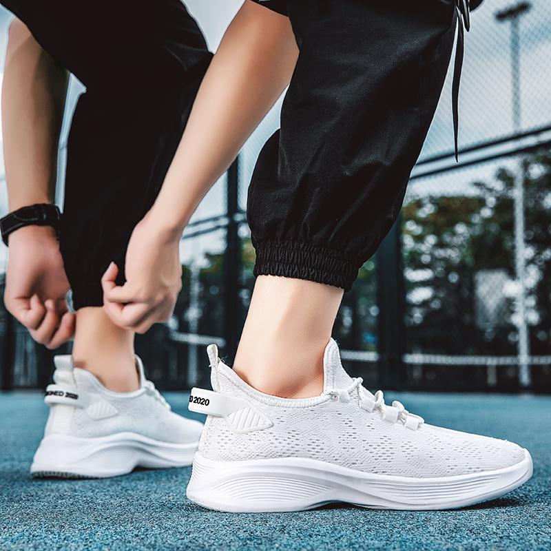 Fashion Large Size 46 Casual Fly Woven Sports Men's Shoes Fashion Casual Running Shoes Summer Mesh Sneakers Trendy Lightweight Walking