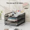 Desktop Metal File and Document Holder - Layered Office Rack & Book Stand