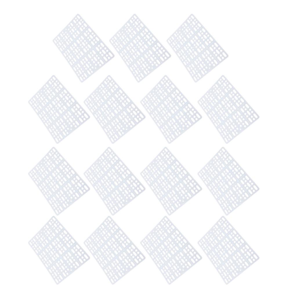 15PCS Rabbit Feet Pad Food Grade Plastic Easy Cleaning Bunny Cage Floor Mat for Guinea Pig White
