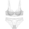 LangSha Women's Sexy Lace Push-Up Bra Set
