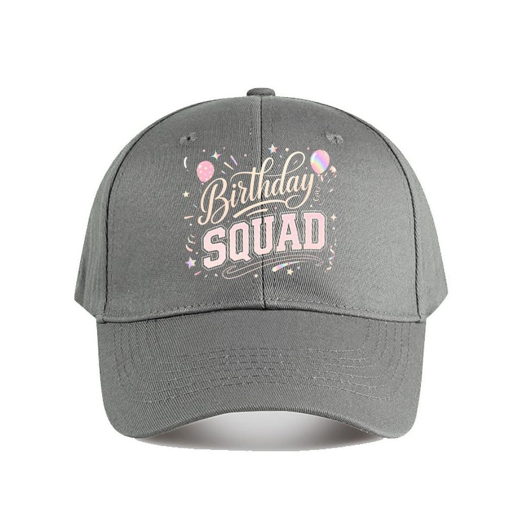 Glitter Party Crew Birthday Typograp Baseball Cap Fashion Outdoor Sports Sunhat Unisex Snapback Cap Womens