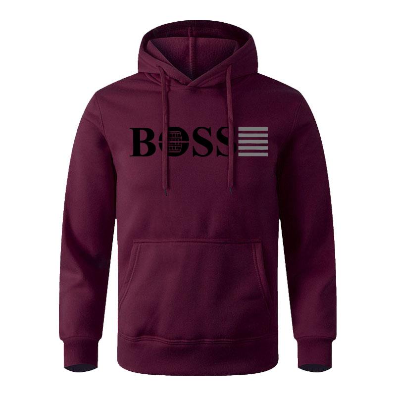 Fashionable Men's Hoodie with Street Casual Sports Style Long Sleeve and Kangaroo Pocket Fleece Sweatshirt for Autumn and Winter