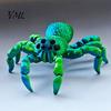 Realistic Bionic Spider Figurine 3D Printed Fidget Toy with Eyes, Large Articulated Unique Gothic Style Decor Flexible Joints, Halloween Desktop
