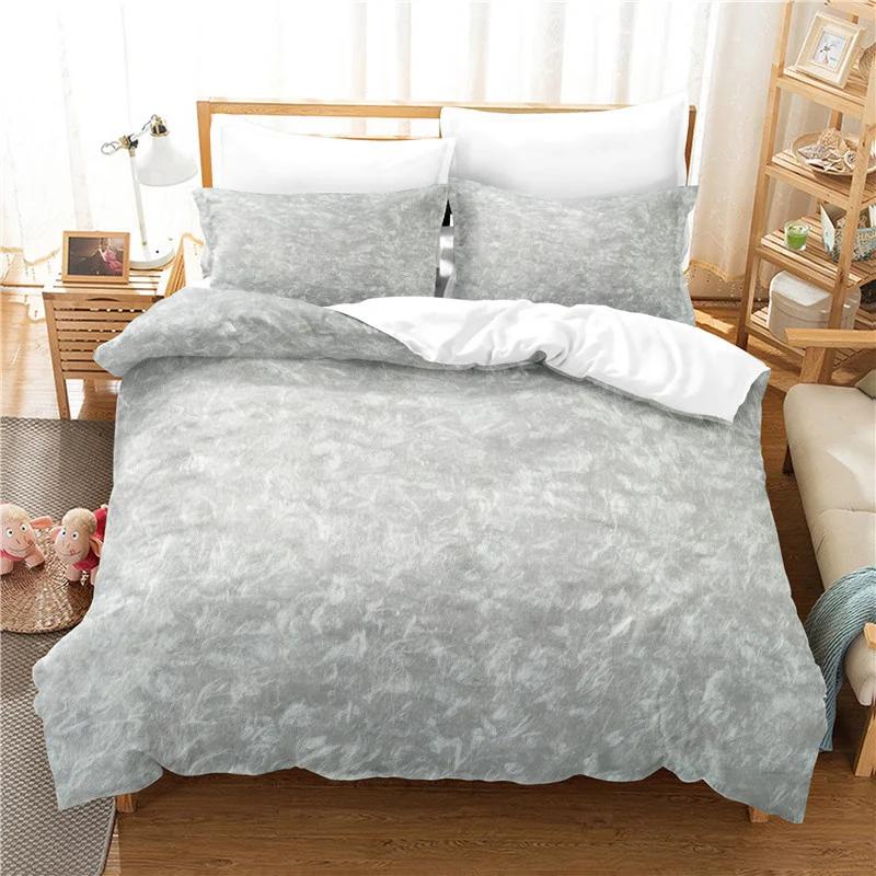 New Beding Set Simple Plain Soft Duvet Cover King-Sized Dimensionsd Dimensions Super Soft Comfortable Light Gren Bedclothes Ropa De Cama Bed Linen Set