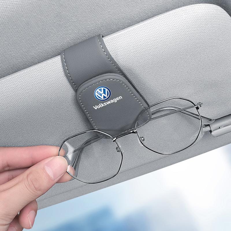 For VOLKSWAGEN VW Car Interior Sun Visor Eyeglasses Holder Sunglasses Clip For Volkswagen VW Golf Passat Tiguan Polo Touareg Mag
