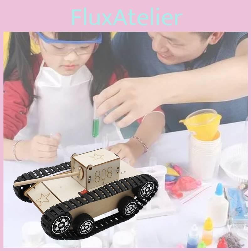 Children's Diy Science And Technology Electric Tracked Tank Vehicle Wooden Material Customizable Educational Assembly Kit