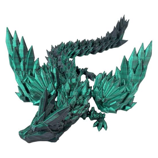 3D Printed Flying Dragon Figurine Movable Joints Colorful Dragon Figure Articulated Winged Dragon Model Fidget Toy Desktop Decoration Ornament