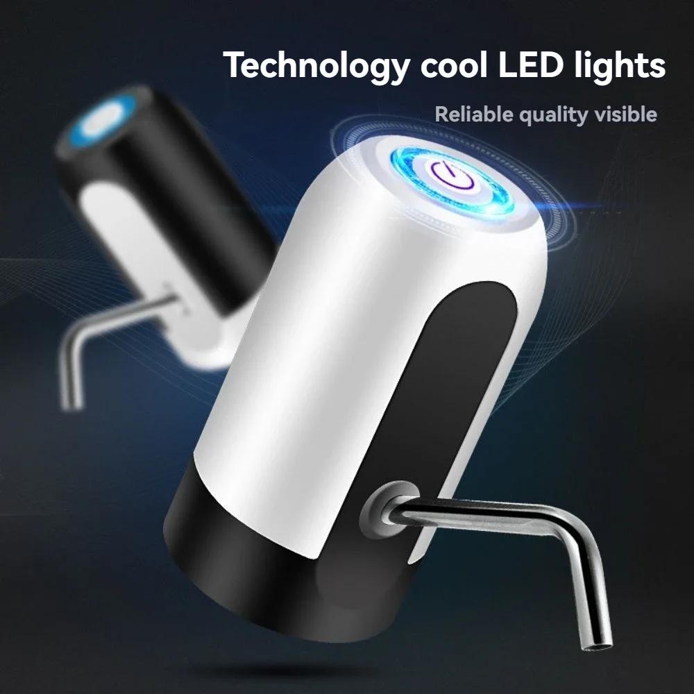 Black Automatic Water Bottle Pump USB Charging Water Pump One Button Automatic Switch of Water Dispenser Pumps