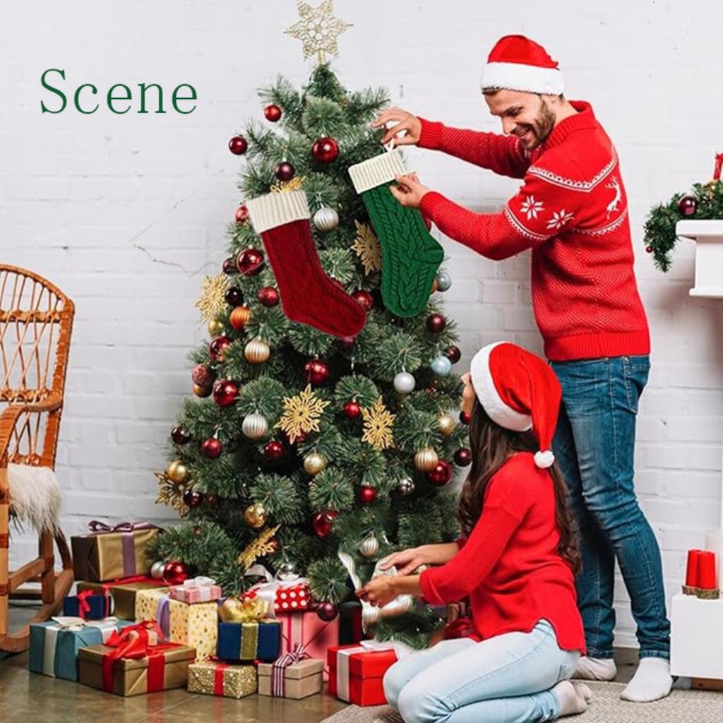 A Pair of Warm Floor Socks - Christmas Animals with Geometric Paw Prints/eye Patterns, Winter Warmth/outdoor Floor Socks