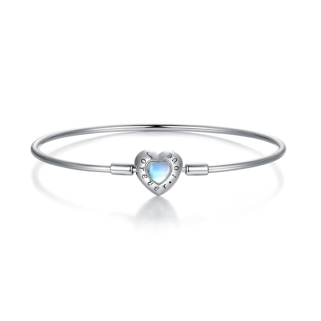 WOSTU 100% 925 Silver Original Bracelets Snowflake Blue Eyes Zircon Chain Fit Women Bracelet & Bangle Luxury Jewelry