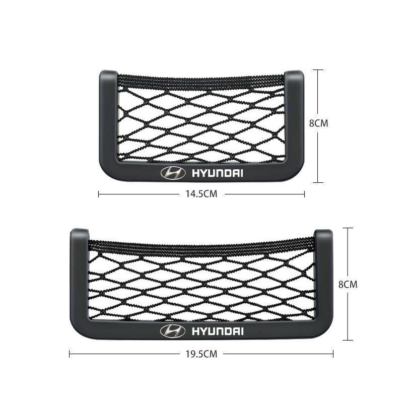 Car Organizer Storage Bag Auto Paste Net Pocket Phone Holder Car Accessories For Hyundai I30 Tucson I20 Accent I10 Elantra Veloster Getz