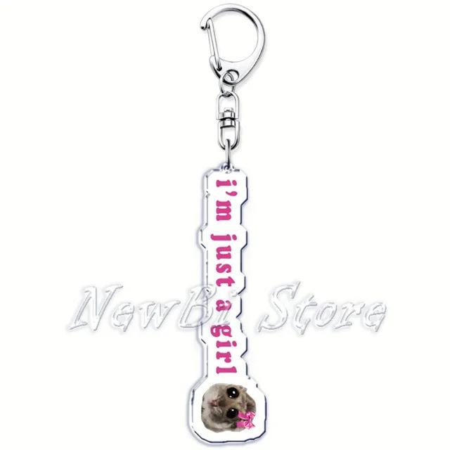 

Cute Hamster Acrylic Keychain Phone Key Ring Bag Decoration Pendant Print Keychain Accessories Beautiful Design