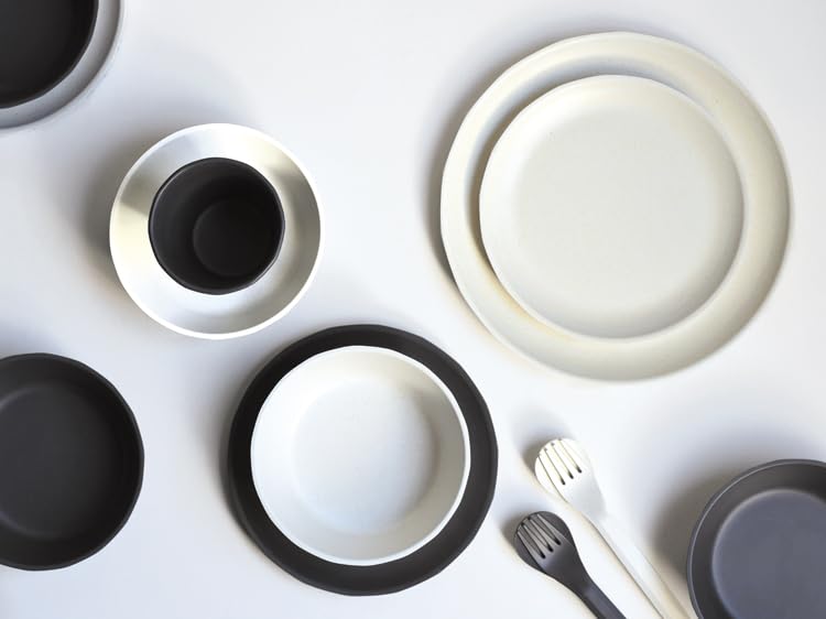 KINTO ALFRESCO Spülmaschine 20716 Teller, 250mm, Schwarz, Sicher, Outdoor, Geschenk, Präsent,