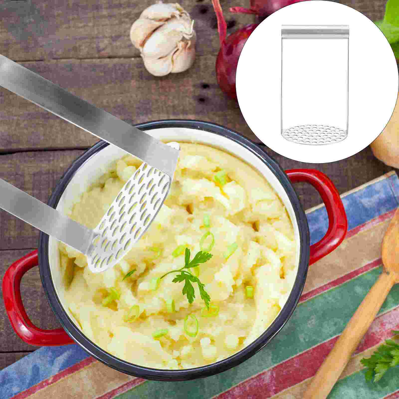 

Stainless Steel Potato Masher Heavy Duty Garlic Press Potato Ricer Garlic Presser for Home Kitchen Use