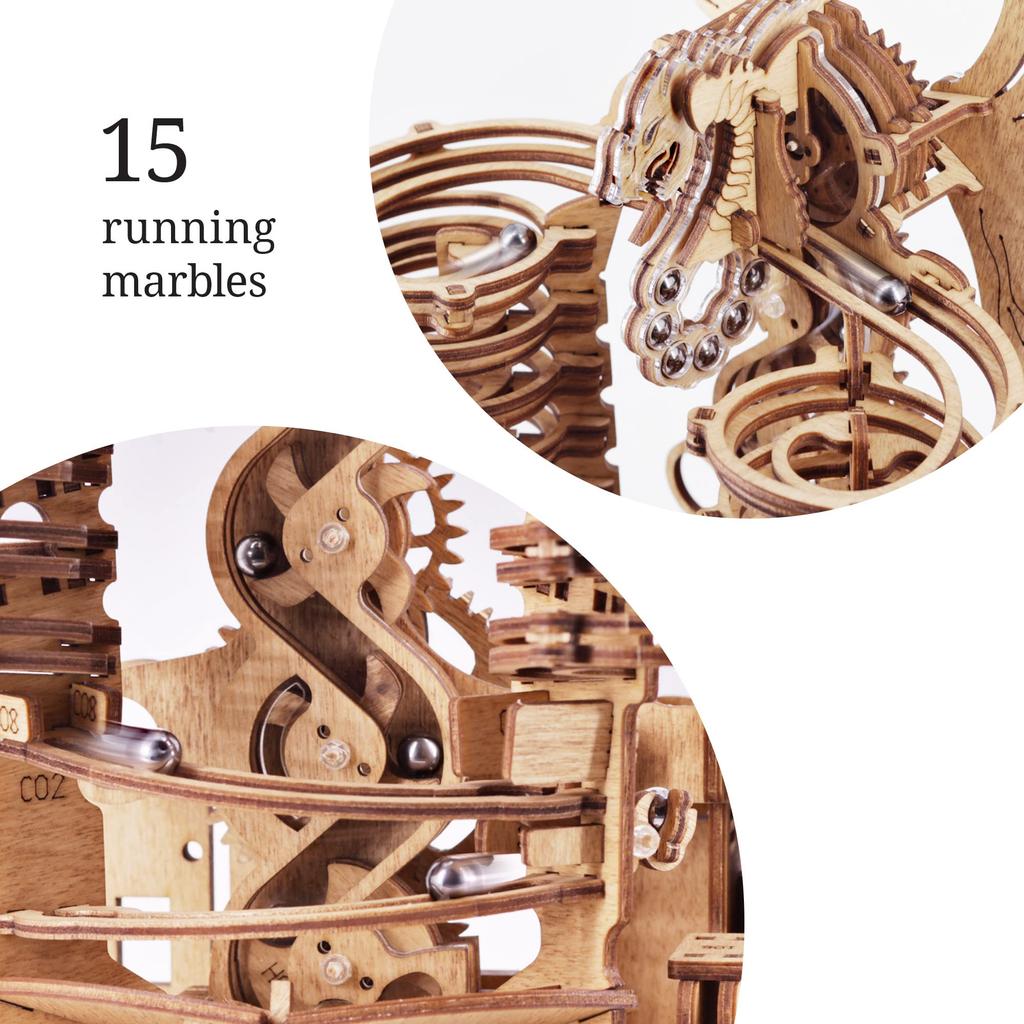 iDventure 3D Puzzle Clue Box Marble Run Dragon Escape Game, Brain Teaser Wooden Puzzle, Unique Puzzle Game for Adults & Kids, IDMR1