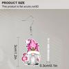 2D Flat Acrylic Cute Christmas Pink Gnome Dangle Earrings, Suitable As A Holiday Gift for Women, Holiday Party Decoration Jewelry.