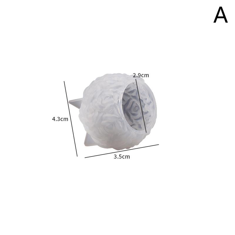 

3D Flower Ball Candle Silicone Mold Rose Daisies Flower Sphere Scented Candle Plaster Soap Molds