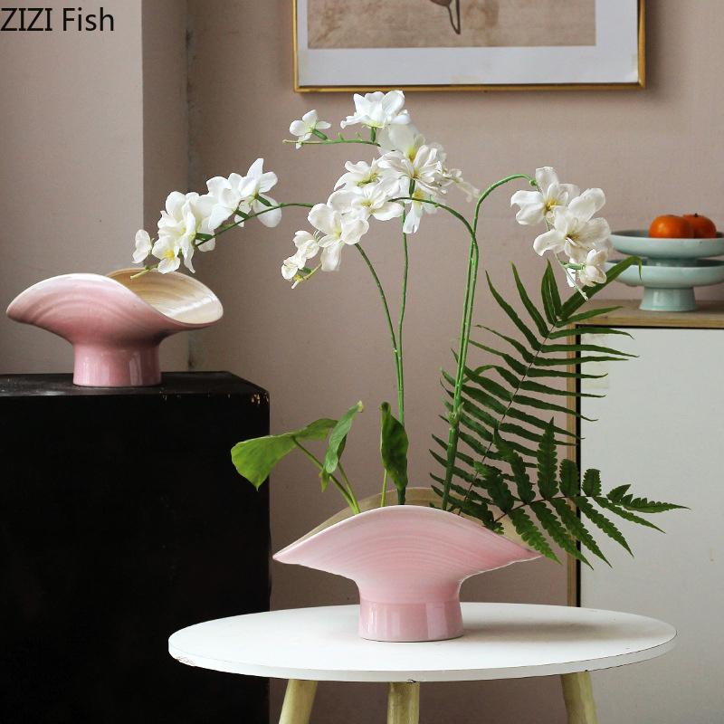 Klasyczny ceramiczny wazon Rośliny doniczkowe w stylu Zen Dekoracje na biurko Aranżacja kwiatowa Wazony kwiatowe Estetyczny wystrój pokoju