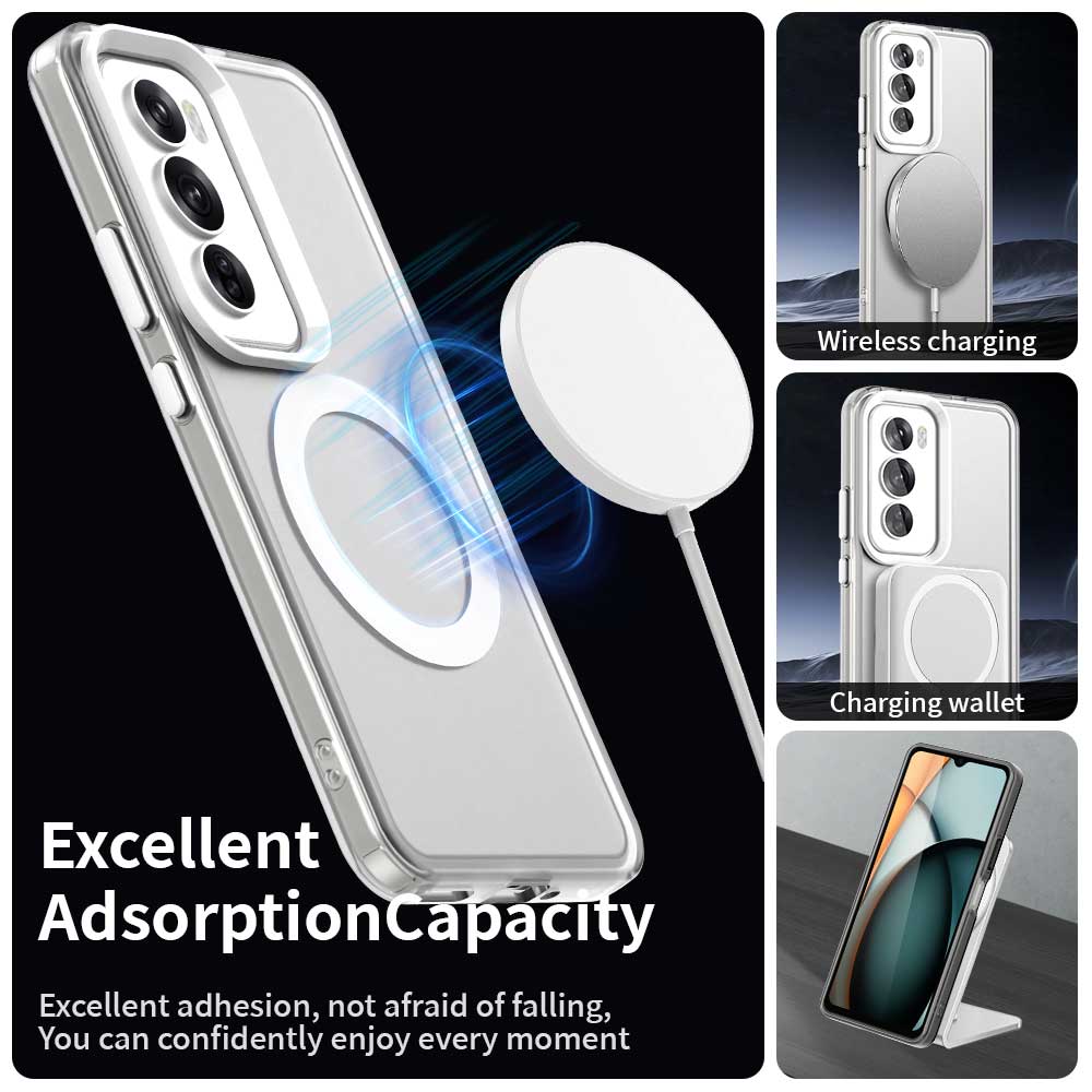 For OPPO Reno 12 12 Pro Slim Dropproof Shockproof Anti-Fingerprint Magnetic Matte Phone Case