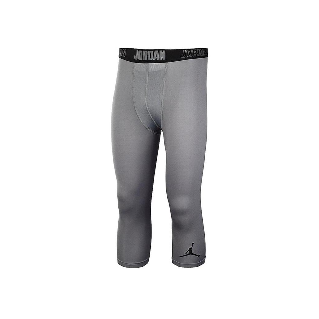 Jordan Brand Running Quick-Dry Compression Three-Quarter Pants Men Bottoms Gray 724777-065