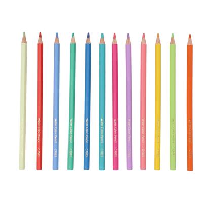 12 Color Pencil Set Hex Anti Slip Wooden Handle Vibrant Vivid Colors Pencil Set for Writing