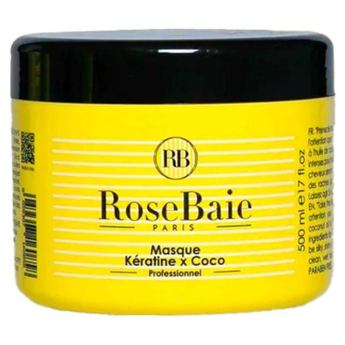 Masque - ROSEBAIE - Kératine X Coco - 500 Ml - Sans Sulfates - Sans Parabens