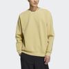 Adidas Large Logo Print Crew Neck Sweatshirt Men Tops Yellow HY5840