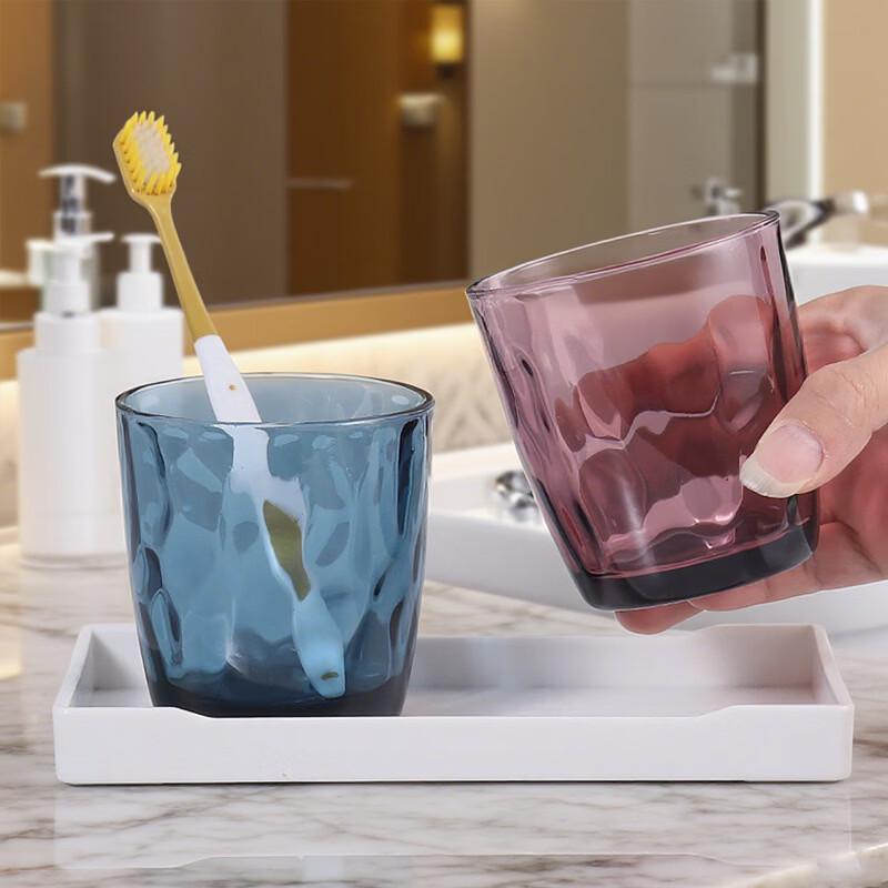 Shangqi Pebble Pattern Glass Bathroom Tumblers
