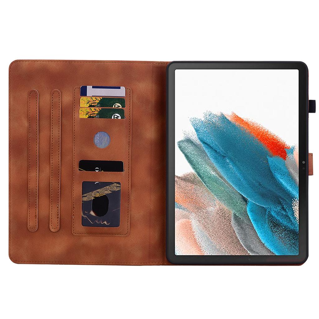 For Samsung Galaxy Tab A8 10.5 (2021) (SM-X200;SM-X205).PU Leather Exquisite Floral Embossed Design Tablet Case