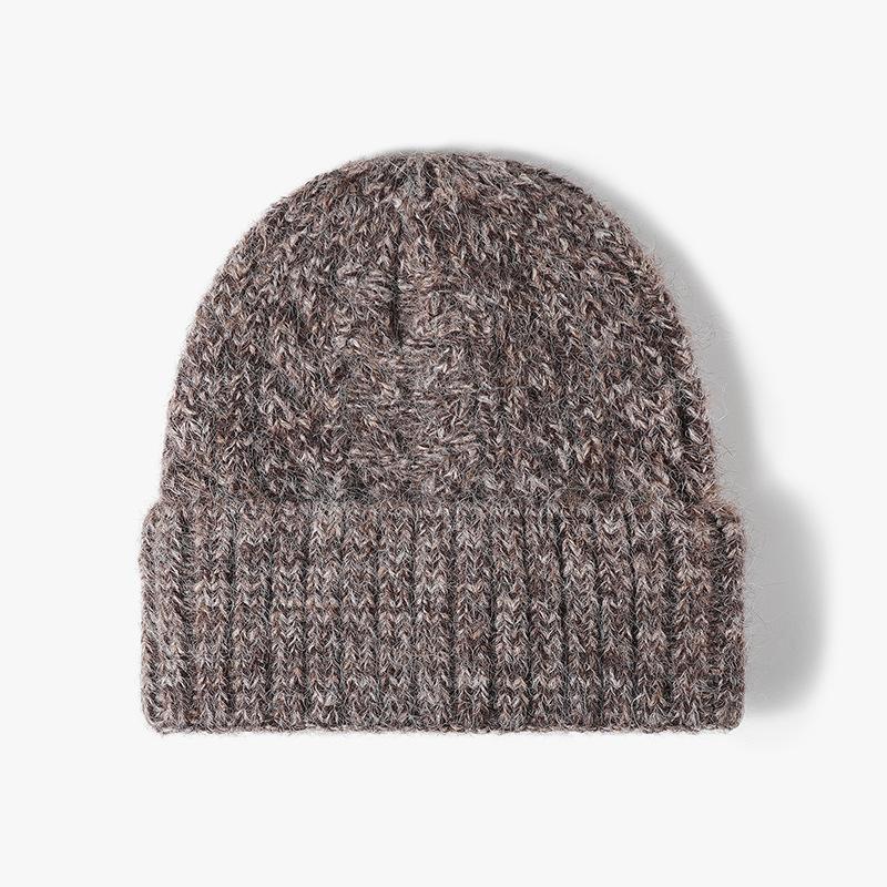 Japanese Winter Warm Simple Twist Woolen Cap Female Earflaps Slipover Male Beanie Student Hat